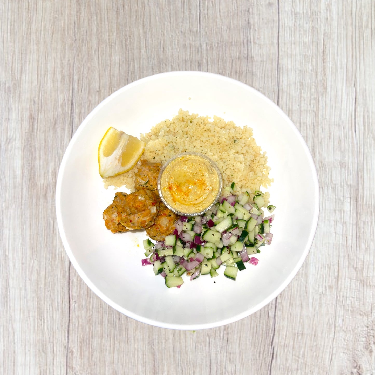 Harissa Chicken Meatball Bowl