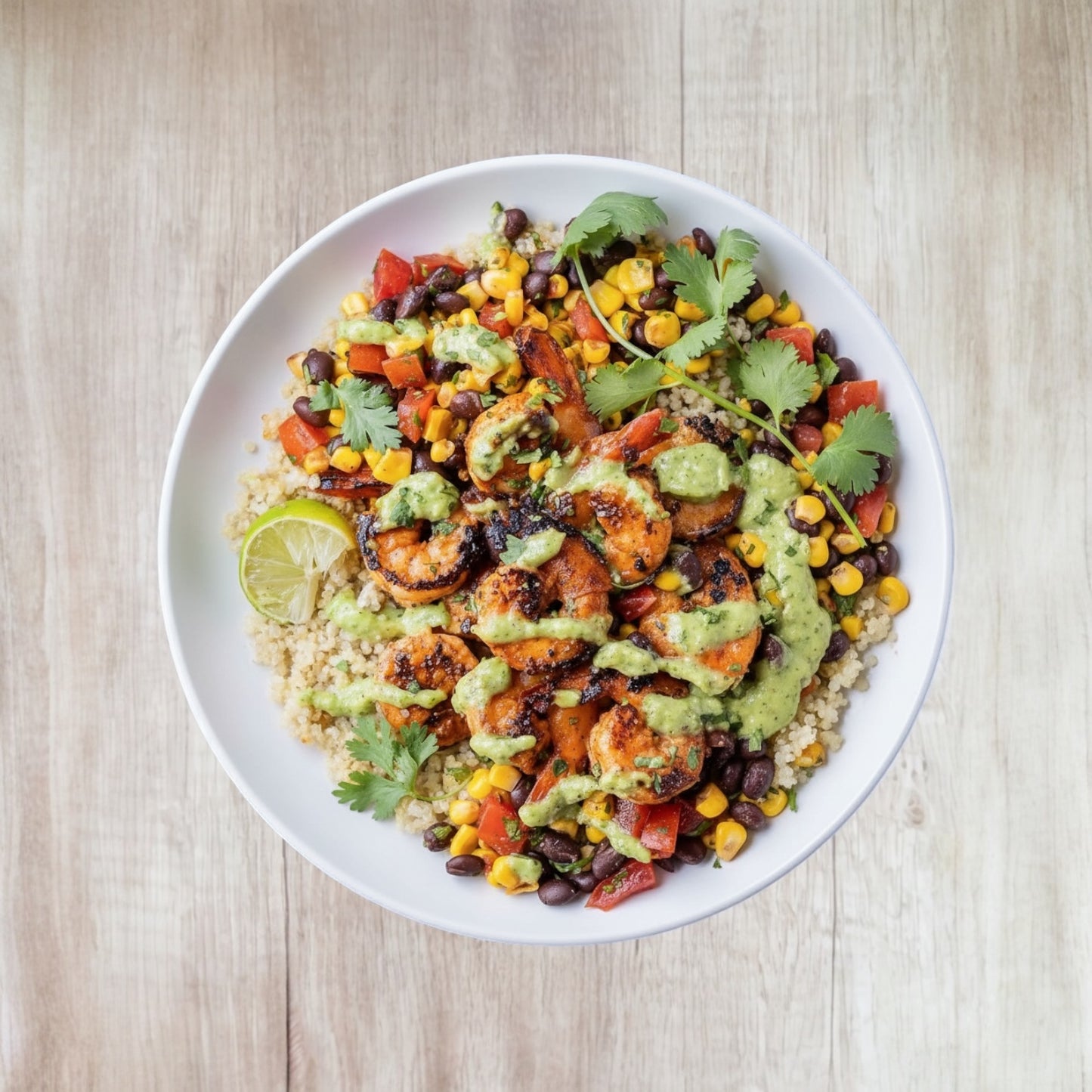 Chili Lime Shrimp Quinoa Bowl