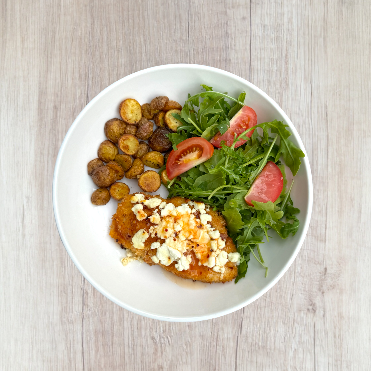 Crispy Hot Honey Feta Chicken