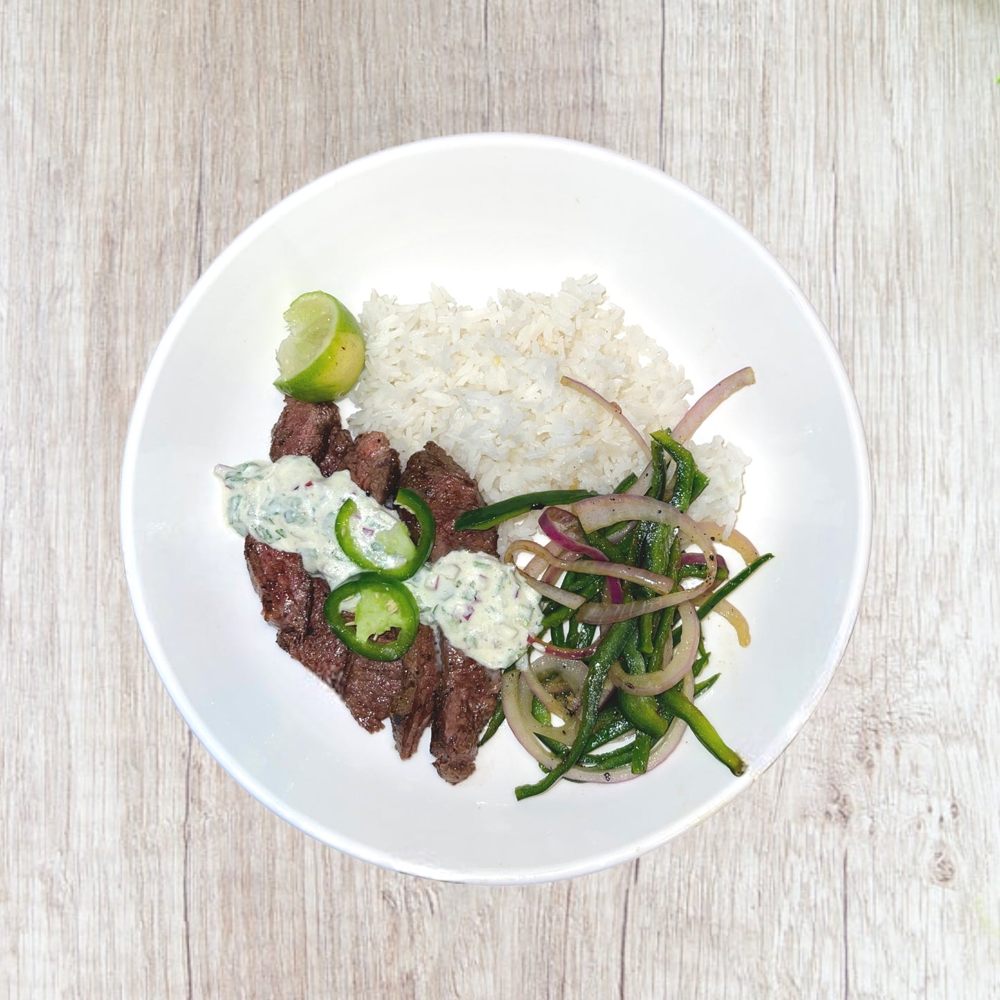 Creamy Cilantro Steak Bowl